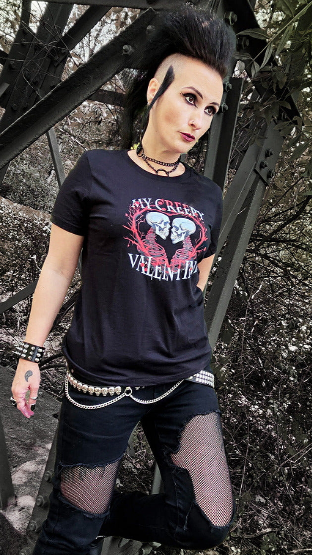 Statement T-Shirt Damen "My creepy Valantine"